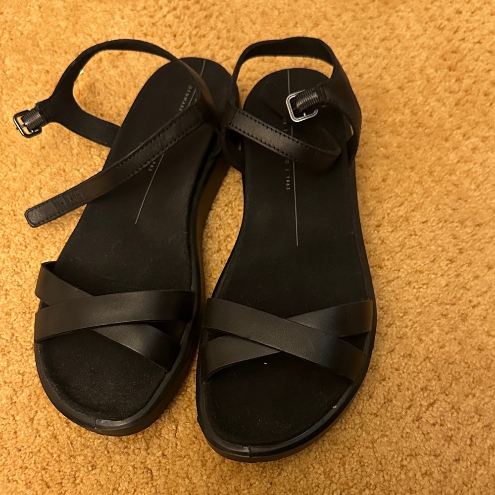 Black Women's Sandals comfortable Ecco - Picture 2 of 4
